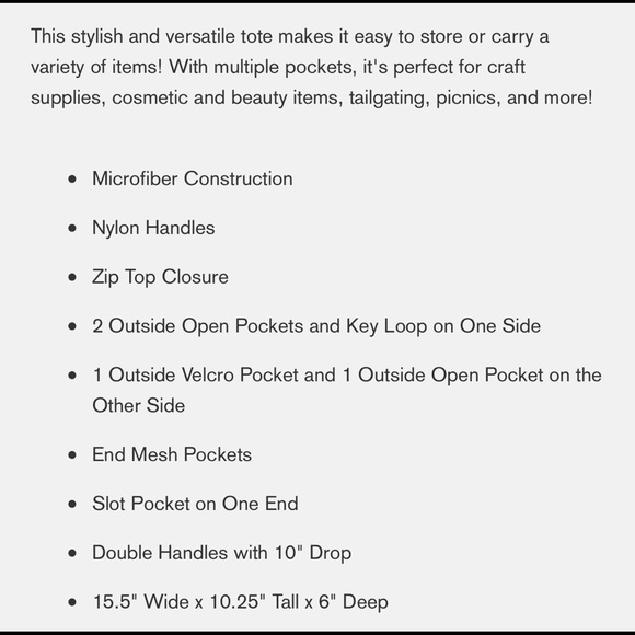 New! Paisley passion utility tote w/navy trim - Picture 3 of 4